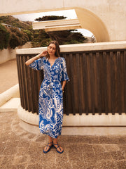Dionne silk tile print dress | NRBY Clothing