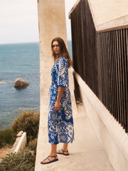 Dionne silk tile print dress | NRBY Clothing