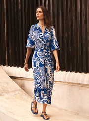 Dionne silk tile print dress | NRBY Clothing