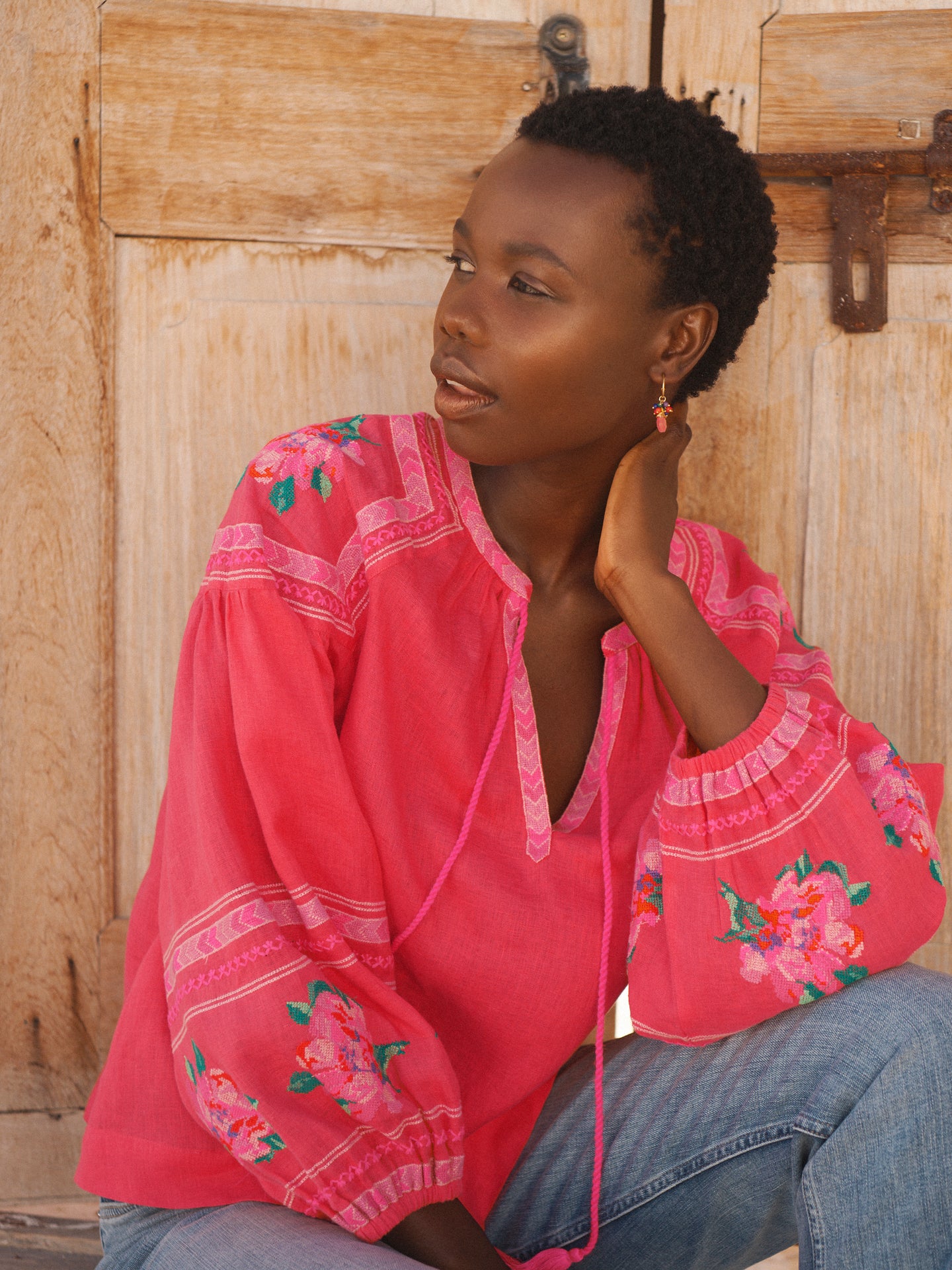 Pink Linen Shirt