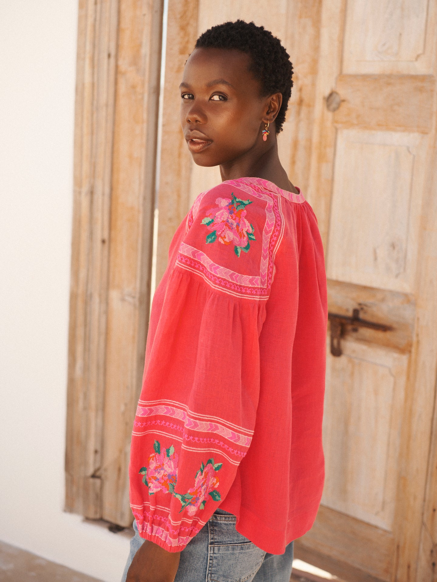 Pink Linen Shirt