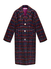 Delphine cotton velvet stardust tweed print coat