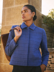 Eddy tweed jacket - Lapis Blue | NRBY Clothing