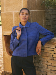 Eddy tweed jacket - Lapis Blue | NRBY Clothing