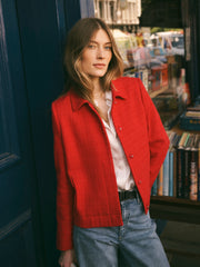 Eddy tweed jacket - Soft Red | NRBY Clothing