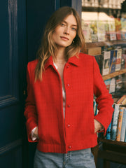 Eddy tweed jacket - Soft Red | NRBY Clothing