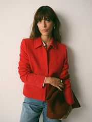 Eddy tweed jacket - Soft Red