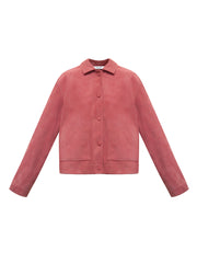 Eliza suede jacket - Raspberry