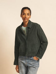 Eliza suede jacket - Dark Jade