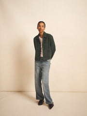 Eliza suede jacket - Dark Jade