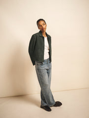 Eliza suede jacket - Dark Jade