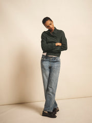 Eliza suede jacket - Dark Jade