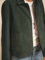 Eliza suede jacket - Dark Jade