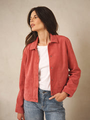 Eliza suede jacket - Raspberry