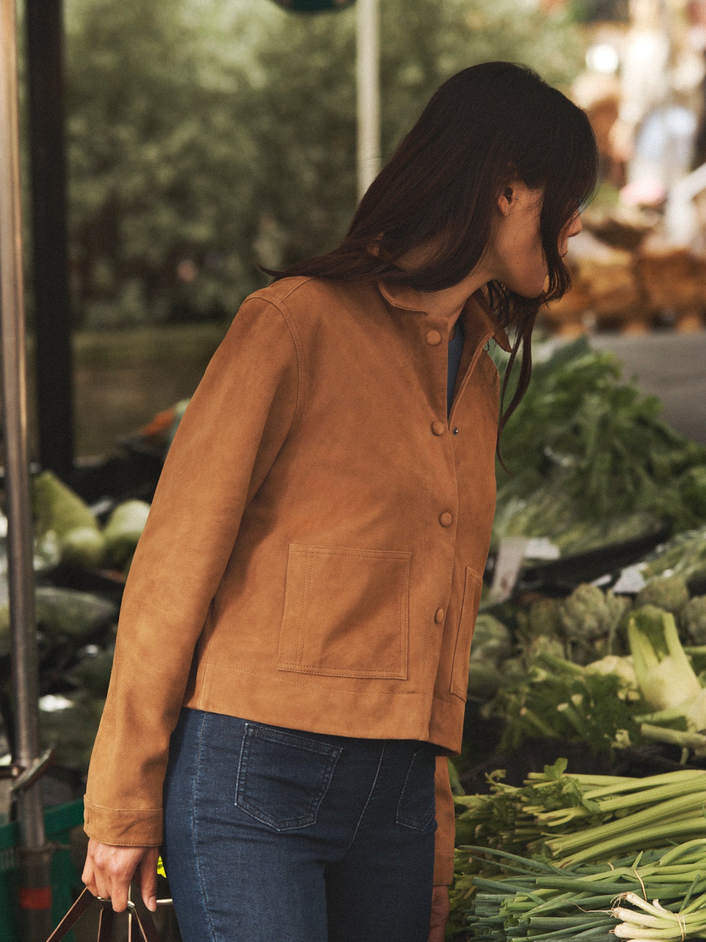 Eliza suede jacket - Tan