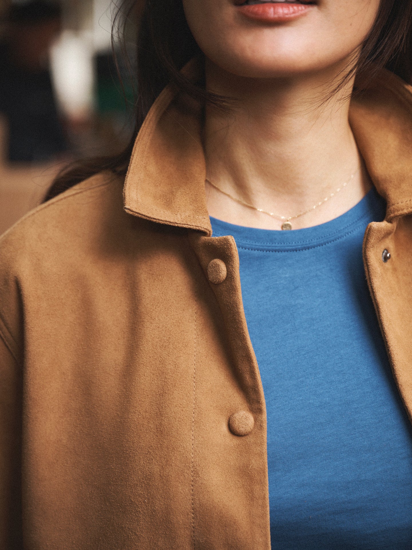 Eliza suede jacket - Tan