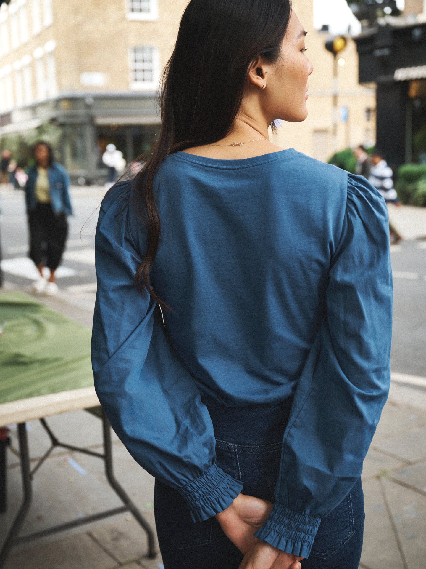 Teddy cotton crew neck t-shirt - Soft Blue