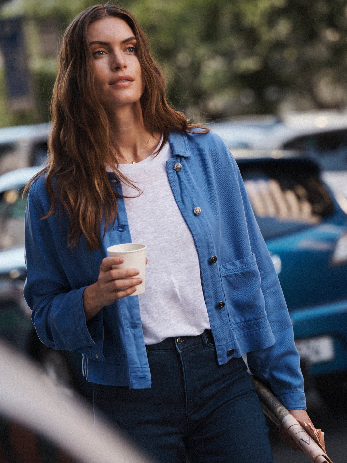 Elodie tencel jacket - Azure Blue