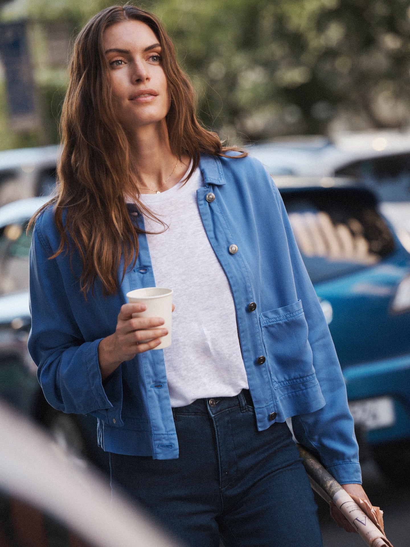 Elodie tencel jacket - Azure Blue