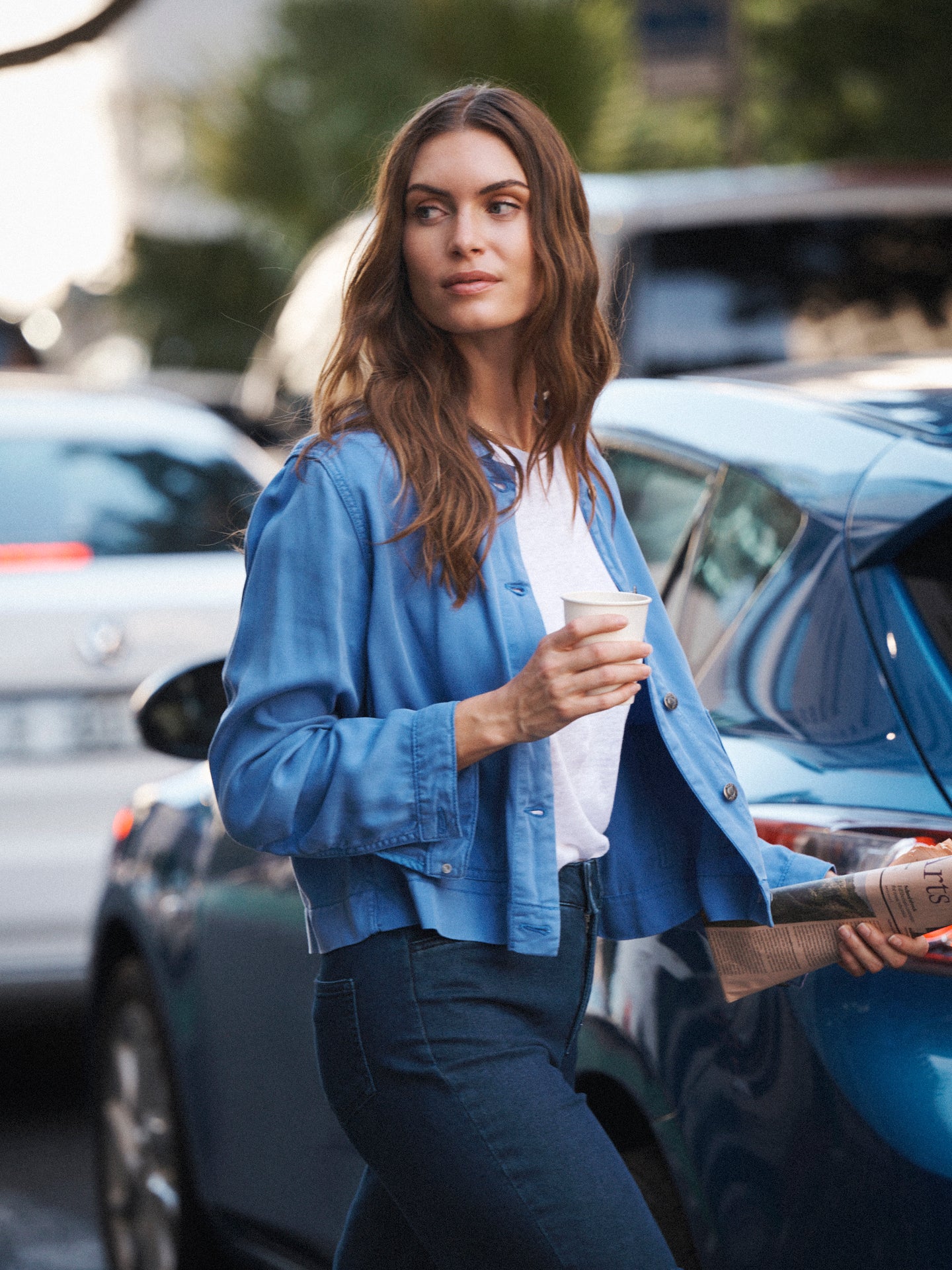 Elodie tencel jacket - Azure Blue