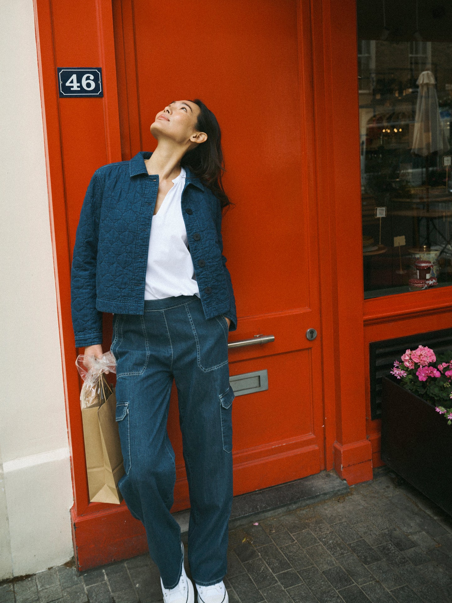 Elodie cotton quilted jacket - Denim