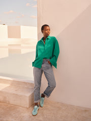 Elouise cotton double cloth shirt - Sea Green | NRBY Clothing