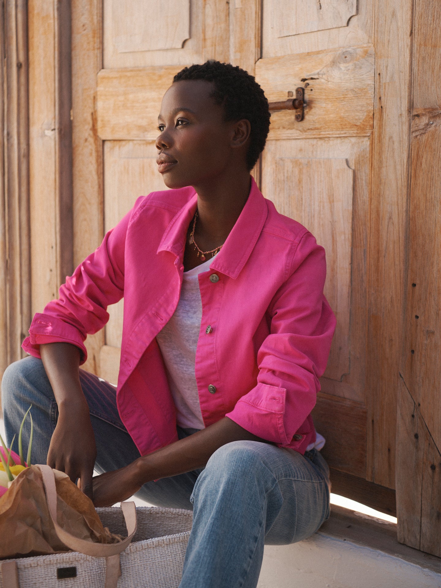 Etta cotton jacket - Pink