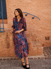 Fiora silk firework flower dress