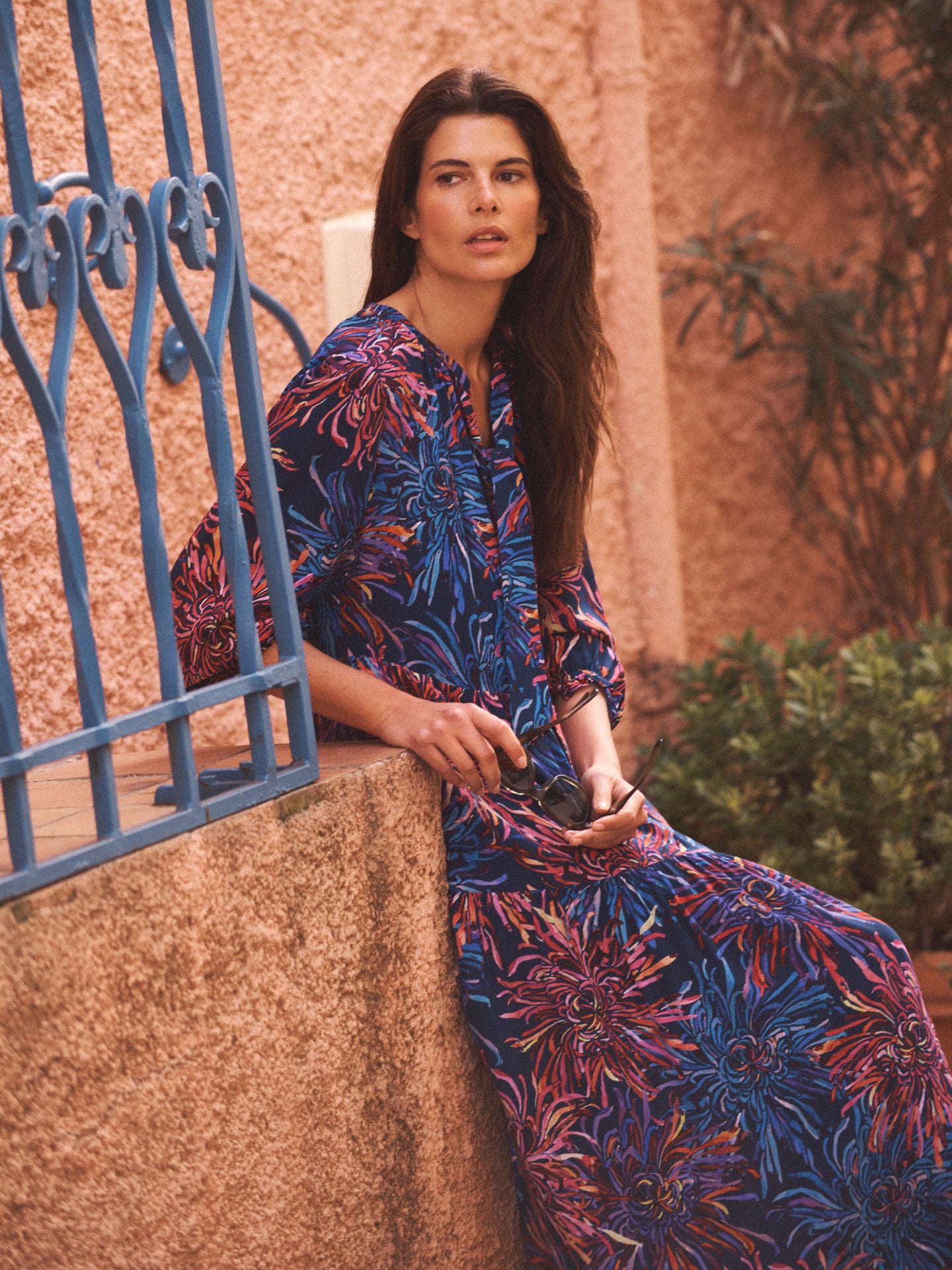 Fiora silk firework flower dress