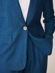 Freddie linen jacket - Indigo