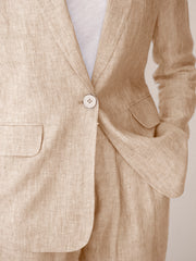 Freddie linen jacket - Oyster