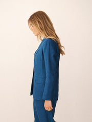 Freddie linen jacket - Indigo