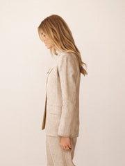 Freddie linen jacket - Oyster