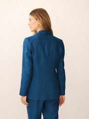 Freddie linen jacket - Indigo