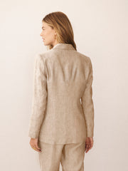Freddie linen jacket - Oyster