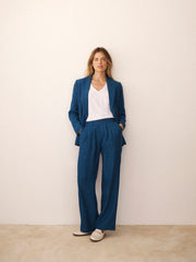 Freddie linen jacket - Indigo