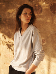 Vida cotton sweatshirt - Grey Marl