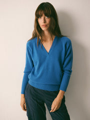 Henri cashmere sweater - Delft Blue | NRBY Clothing