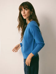 Henri cashmere sweater - Delft Blue | NRBY Clothing