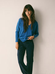 Henri cashmere sweater - Delft Blue | NRBY Clothing