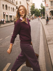 Henri cashmere sweater - Plum Noir | NRBY Clothing