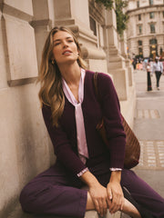 Henri cashmere sweater - Plum Noir | NRBY Clothing