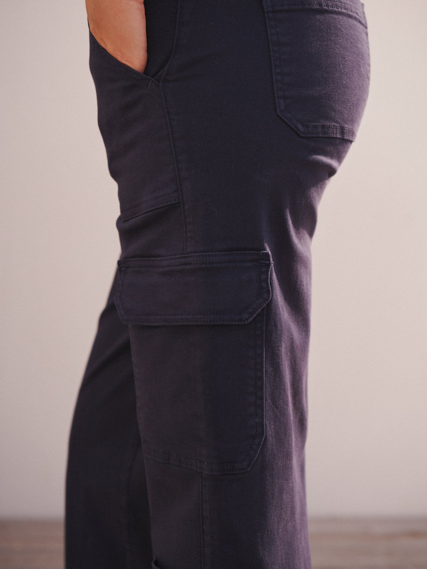 Hendrix wide leg cargo trouser - Navy