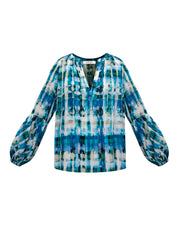 Ophelia silk soft check print shirt
