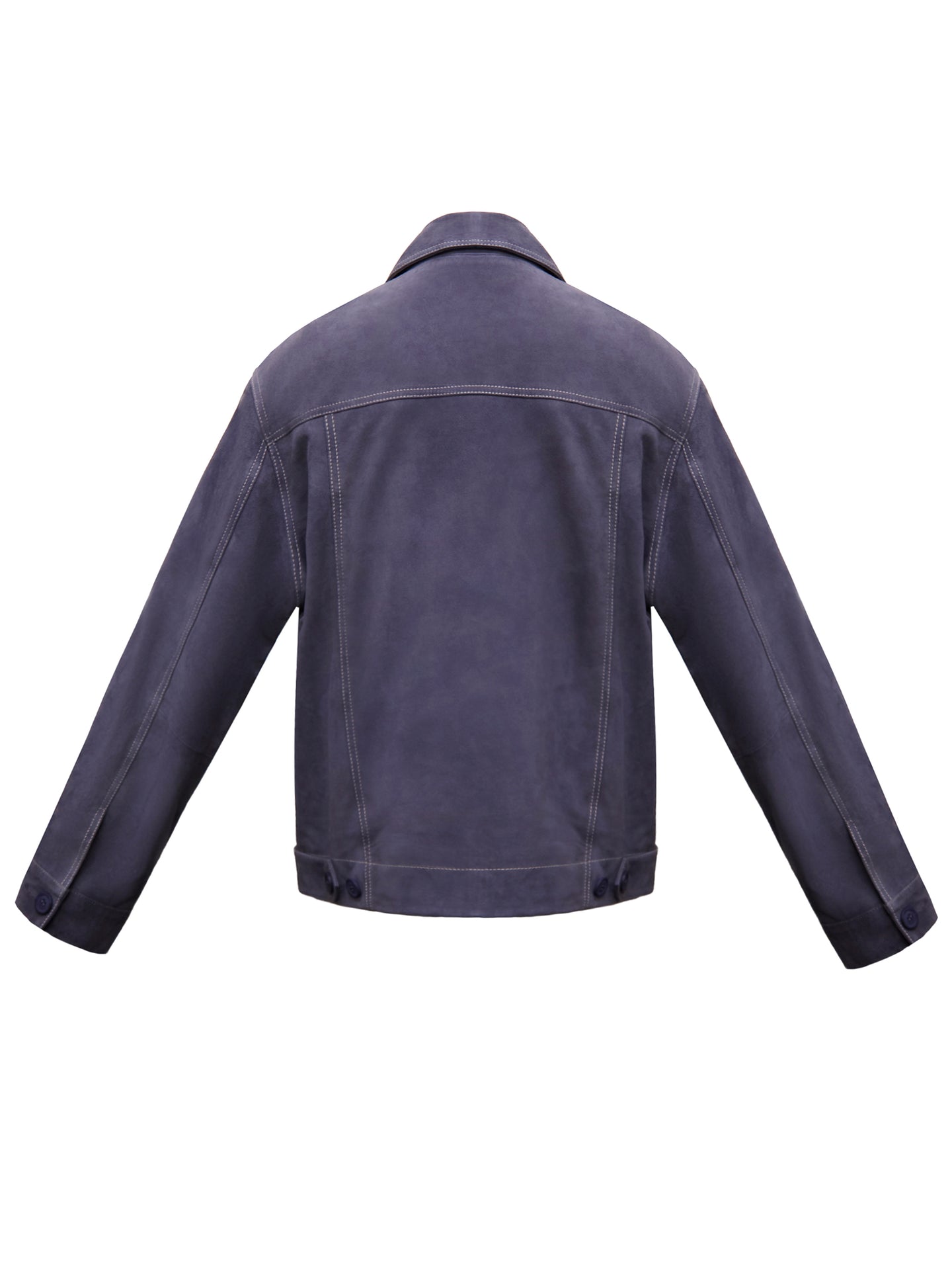 Villette suede jacket - Dusty Blue