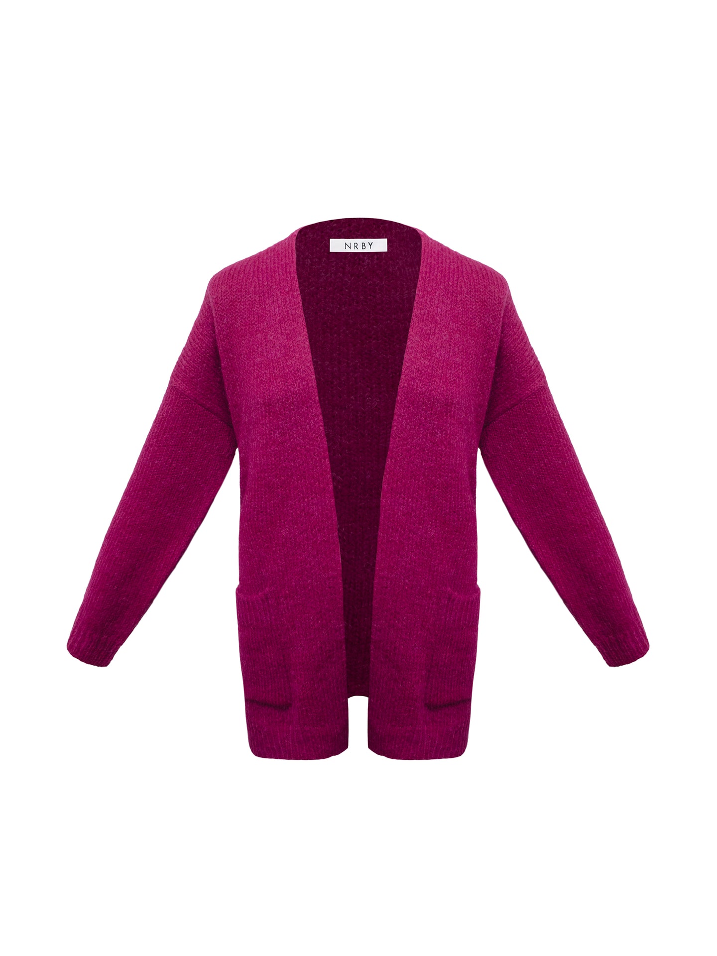 Melody alpaca blend belted wrap cardigan - Garnet