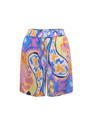 Poppie silk blurred paisley short