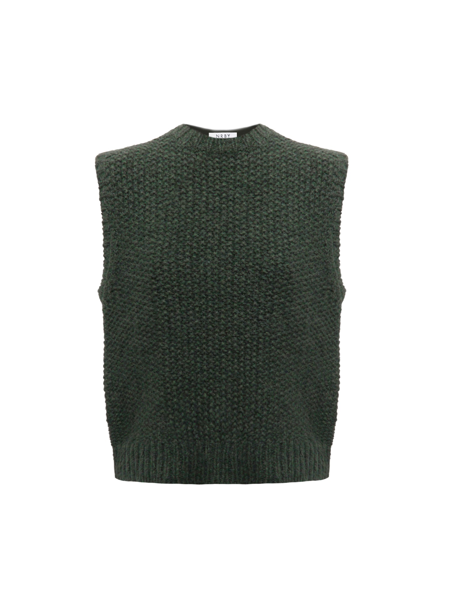 Mariah alpaca blend moss stitch tank - Khaki