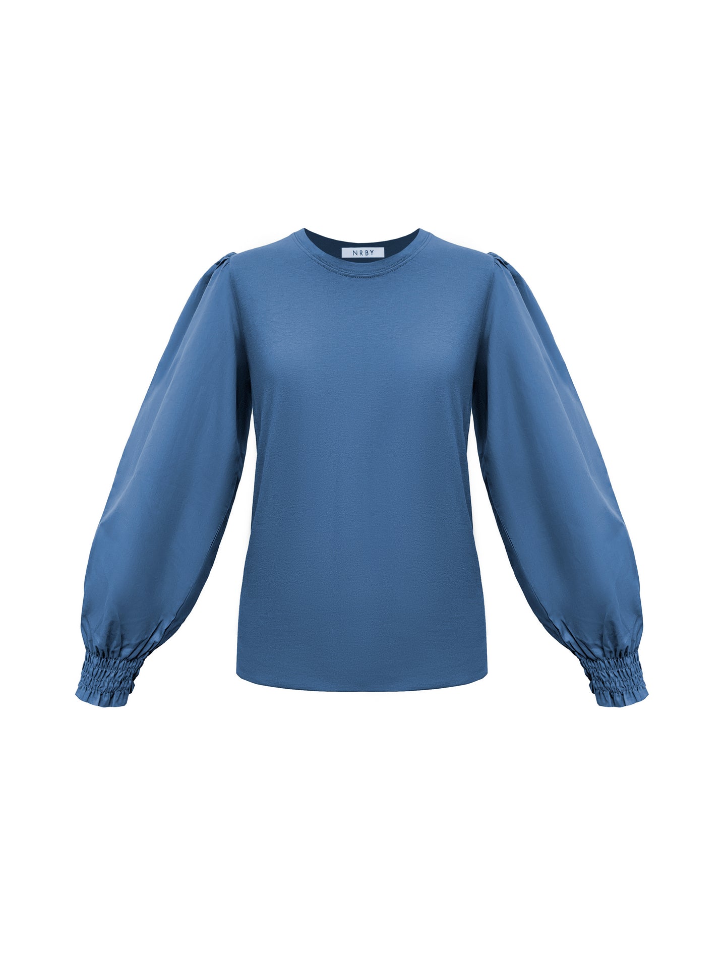 Teddy cotton crew neck t-shirt - Soft Blue