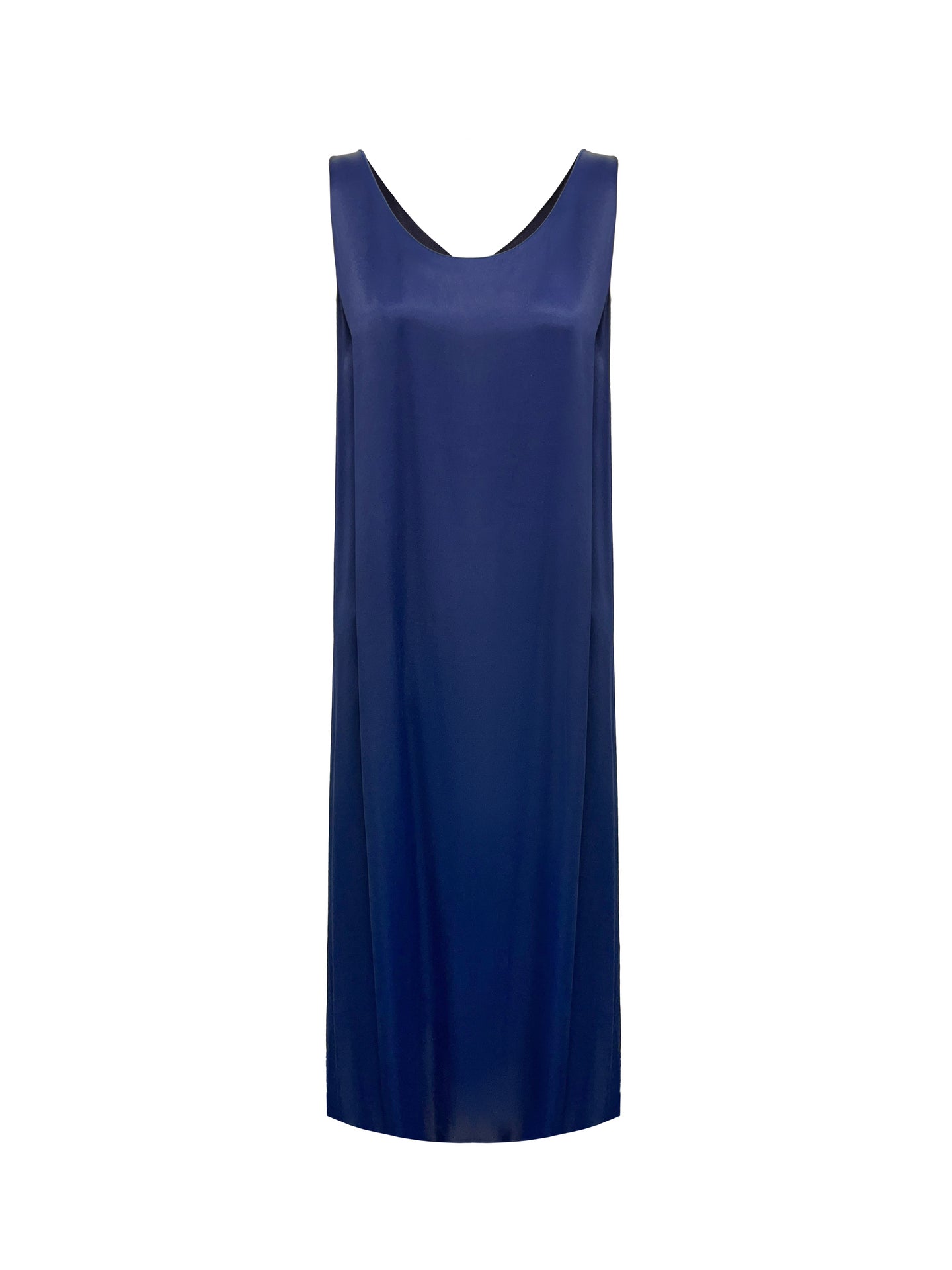 Giselle viscose satin reversible dress - Midnight